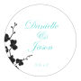 Summer Orchid Circle Wedding Labels